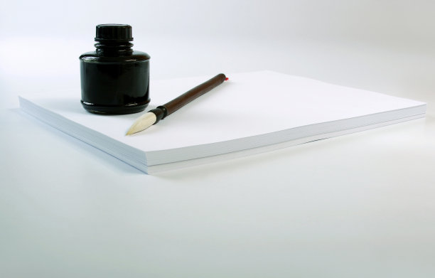 画笔与纸和墨水图片下载