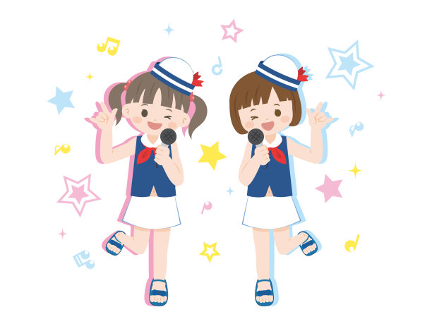 偶像女孩插图图片下载