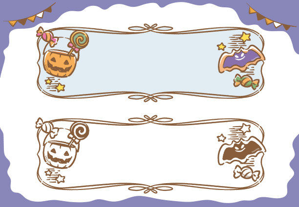 万圣节主题的标签。矢量插图。图片下载