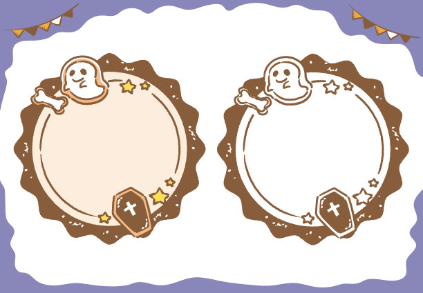 万圣节主题的标签。矢量插图。图片下载