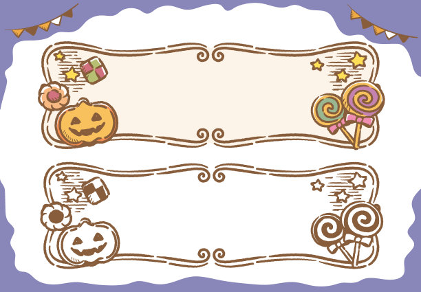 万圣节主题的标签。矢量插图。图片下载