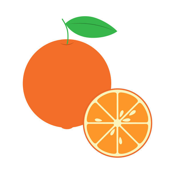 橙色矢量插图上的白色背景图片下载