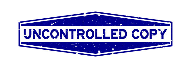 垃圾蓝色未经控制复制字六角形橡胶印章印章上的白色背景图片下载