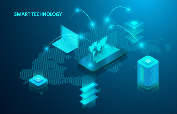 智能手机的数字屏幕全息图图片下载