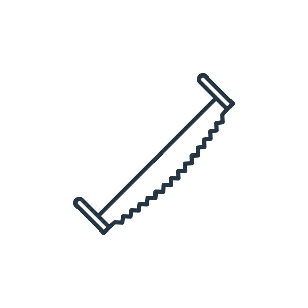 手锯矢量图标孤立的白色背景。轮廓，细线手锯图标用于网站设计和手机，应用程序开发。细线手锯轮廓图标矢量插图。图片下载