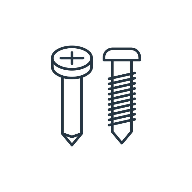 螺丝矢量图标隔离在白色背景。轮廓，细线螺丝图标用于网站设计和移动，应用程序开发。细线螺钉轮廓图标矢量插图。图片下载