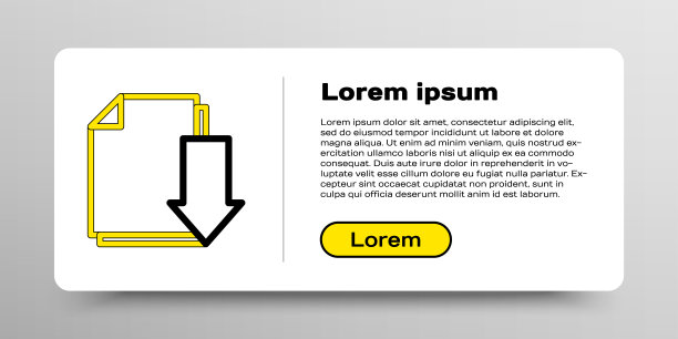 下载图标隔离在白色背景上的行文档。文件文档符号。彩色轮廓概念。向量图片下载