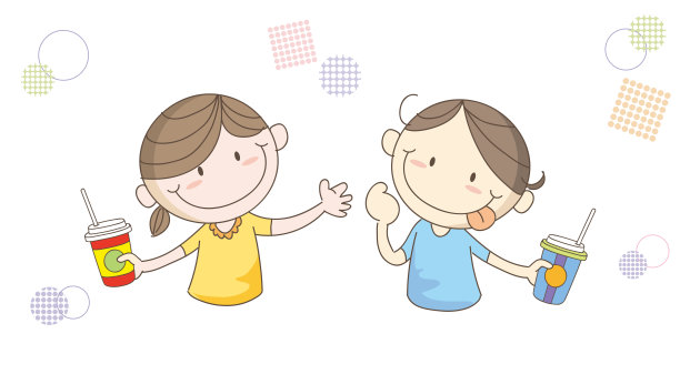 手里拿着饮料的孩子图片下载