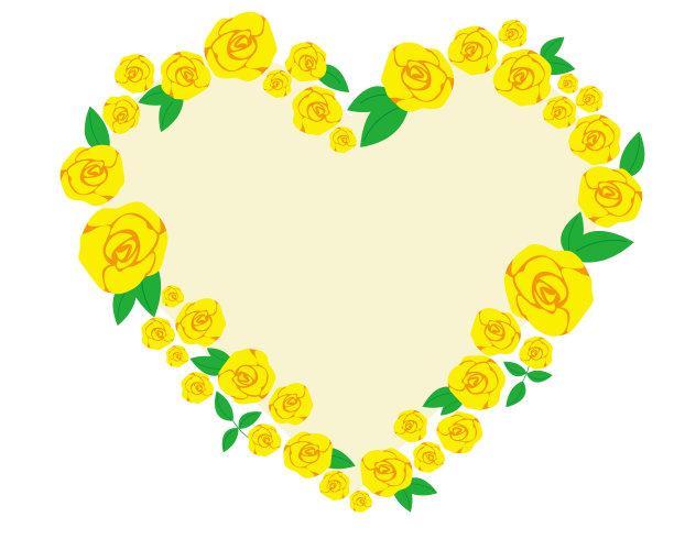 玫瑰花矢量插图。心形的玫瑰花图片下载