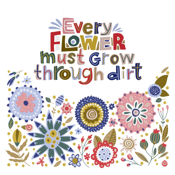 花的颜色字母卡片图片下载