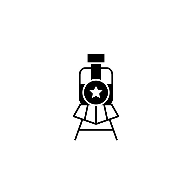 插图向量图形的火车图标模板图片下载