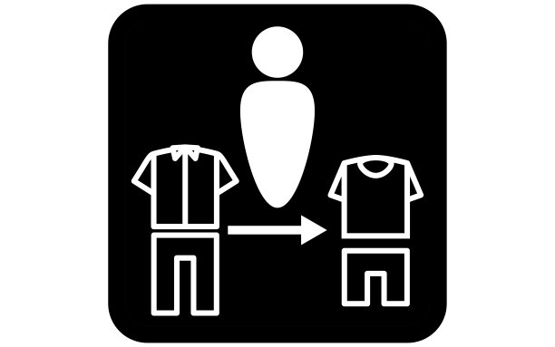 更换衣服的简单图标说明图片下载