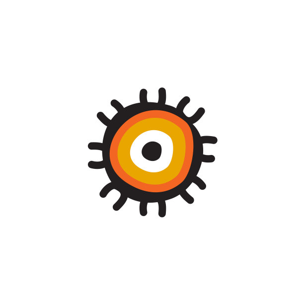 原住民艺术点画图标标志设计图片下载