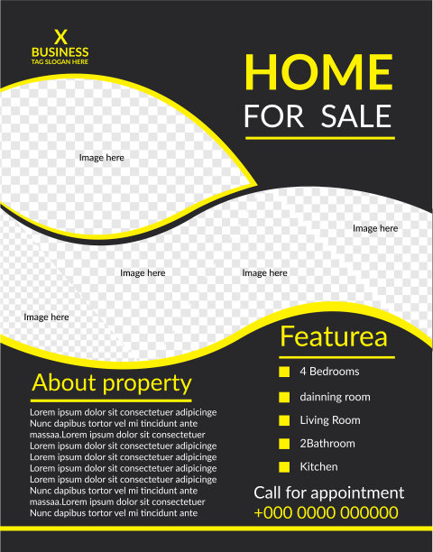 房地产传单设计模板图片下载