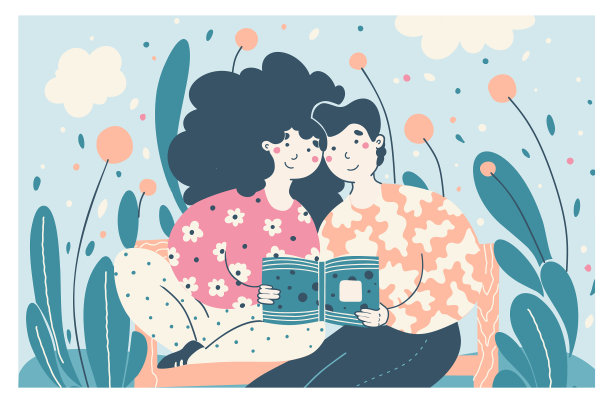 书迷文学爱好者夫妇年轻图片下载