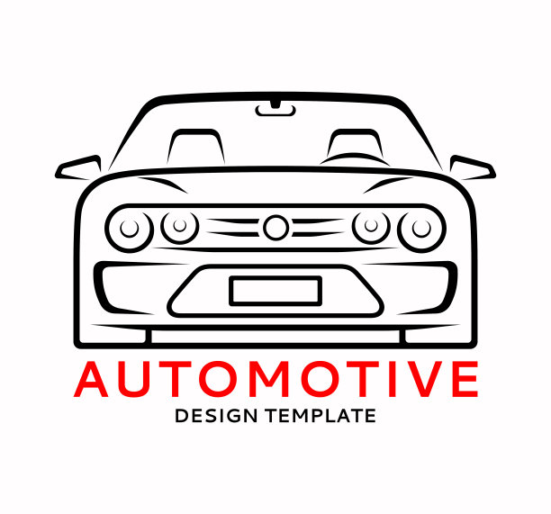 汽车剪影，轮廓，标志设计。矢量图图片下载