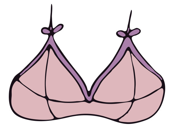 女性性感内衣-胸罩，上衣，泳衣上衣，矢量元素涂鸦风格图片下载