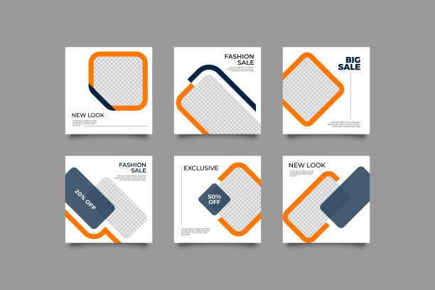 现代时尚的社交媒体包图片下载