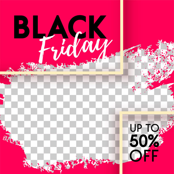 黑色星期五促销抽象红色横幅背景。屏幕背景与地方的照片。矢量插图设计模板的传单，海报，折扣，网络，社交媒体张贴，广告，移动应用程序图片下载