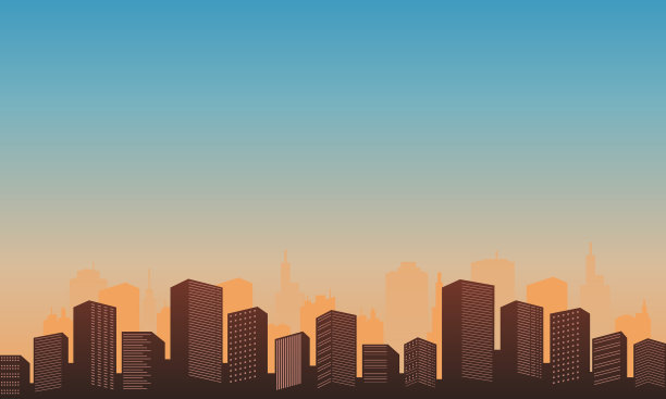 城市风景优美，建筑众多图片下载