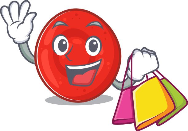 一个快乐的富有的红细胞在摇摆着图片下载