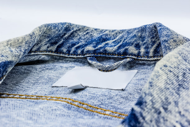 特写照片的几个元素的美丽和时尚的牛仔夹克。图片下载