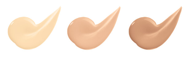 化妆粉底霜设置涂抹，涂抹样本阴影隔离。裸妆bb cc霜样品。米色液体粉沫，滴式遮瑕膏。图片下载