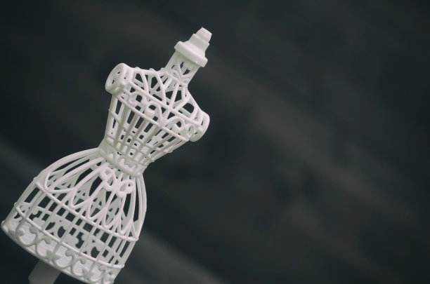 白色女性复古人体模型支架，时尚设计理念图片下载