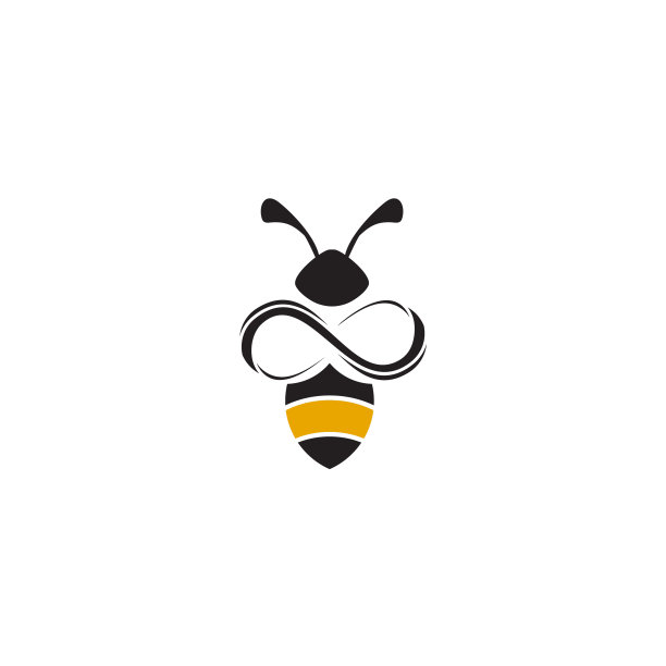 蜜蜂图标标识设计模板图片下载