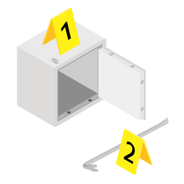 金属钢钱庄保险箱和撬棍用图片下载