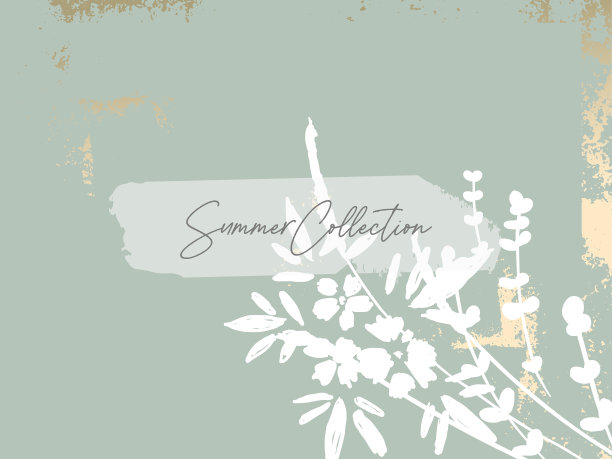 时尚手绘背景纹理和花卉图片下载