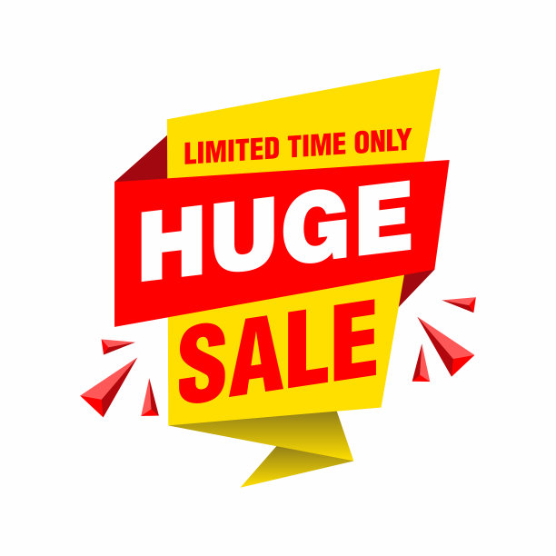 简单清洁巨大的销售标注标志横幅图片下载