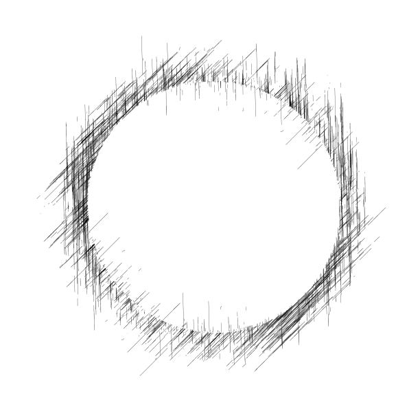 粉笔蜡笔grunge圆形抽象元素设计插画为圆形相框，肮脏粗糙的grunge纹理为老黑白人物图片下载