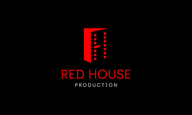 字母r和h与门和薄膜标志设计图片下载