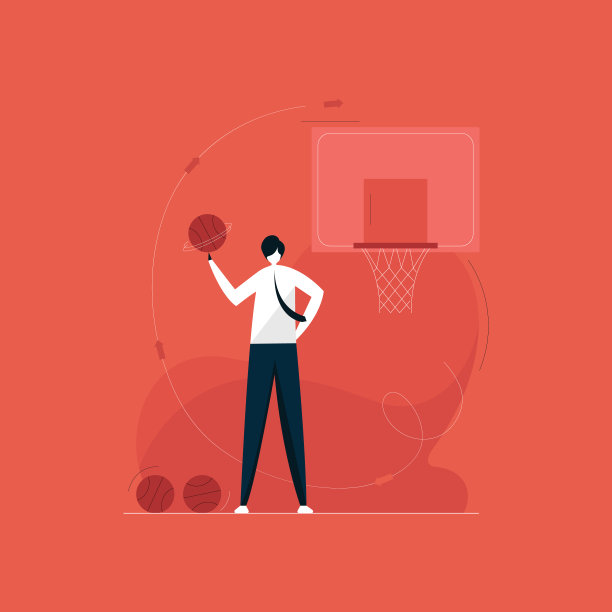自信的商人打篮球的概念素材图片