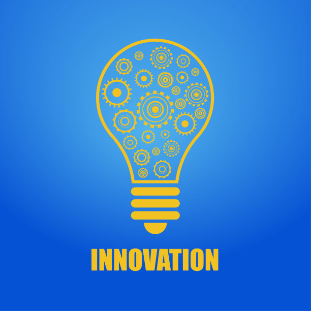 创新的想法。用齿轮图标填充的抽象灯泡的矢量插图图片下载