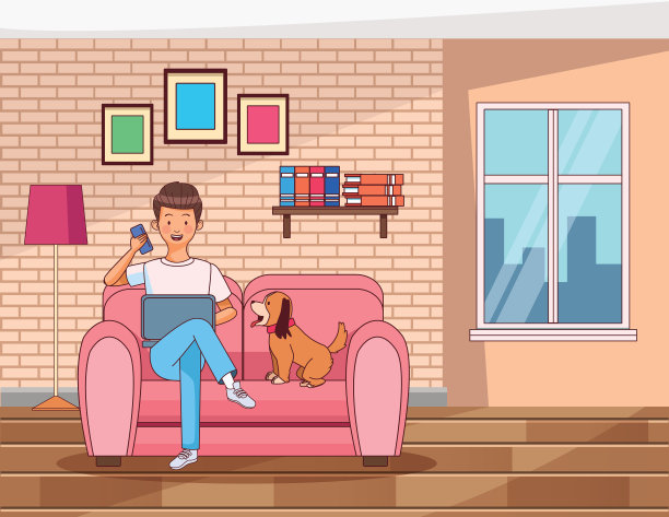 在家工作的男人性格图片下载