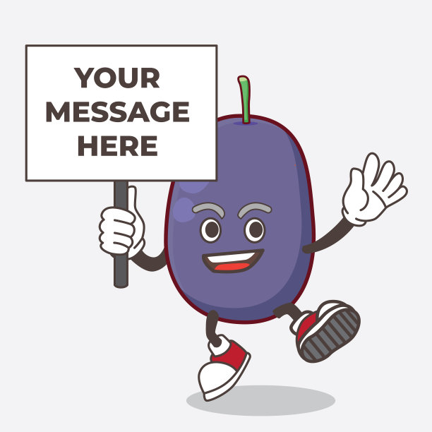 爪哇梅花卡通人物与板吉祥物图片下载