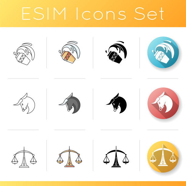 出生标志图标集图片下载