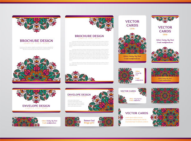 带有曼荼罗的名片图片下载