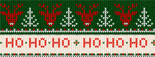 丑陋的毛衣圣诞晚会装饰背景无缝图案图片下载