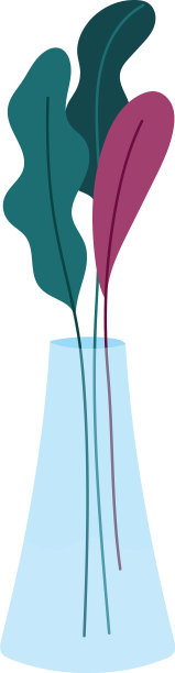 植物在花瓶装饰室内孤立图标图片下载