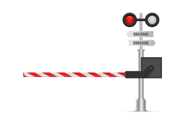 铁路护栏孤立在白色之上图片下载