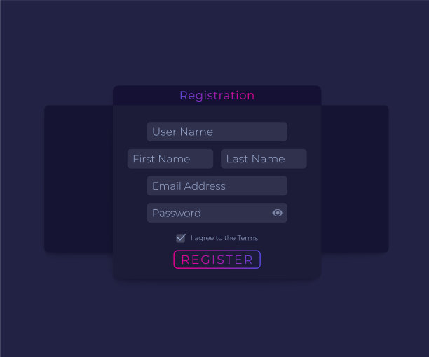 注册表单web UI设计图片下载