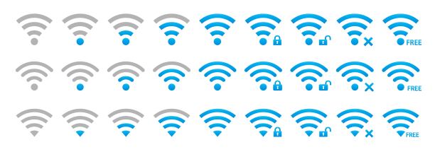 各种形状的WIFI图标集图片下载