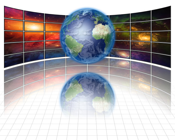 与地球相连的视频屏幕图片下载