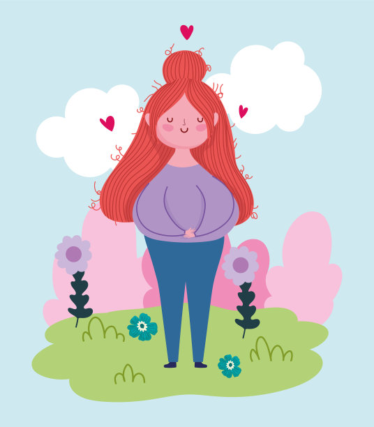 母亲节快乐女人鲜花心中爱在图片下载