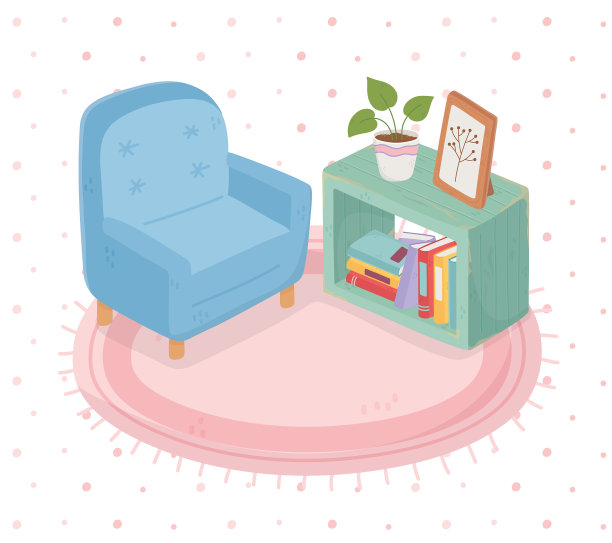 温馨的家，沙发，盆栽，书籍，图片上图片下载