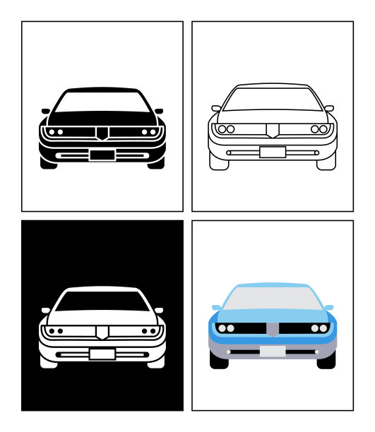 一组交通图标。图片下载