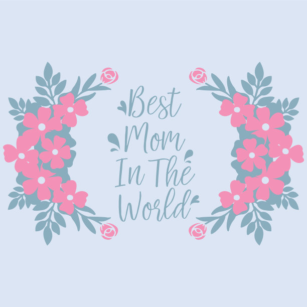 献给世界上最好的妈妈的浪漫花环图片下载